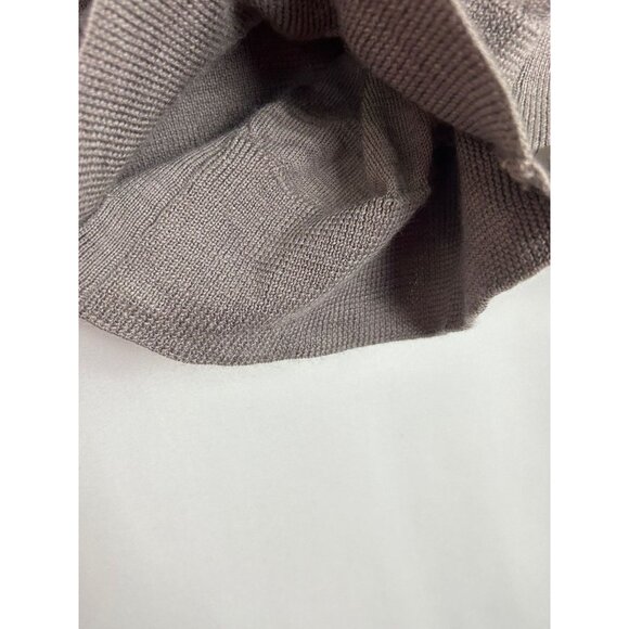 North South Merino Extra Fine 100% Wool Womens XS Taupe Button-Up Sweater - Picture 9 of 11